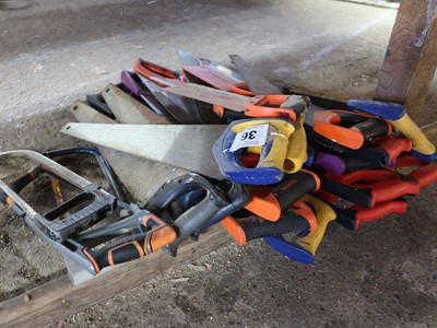 Lot 36 - A collection of hand saws