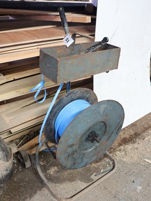 Lot 51 - Strapping trolley with strapping tool and reel...