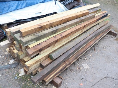 Lot 76 - Stack of approx. 40x pressure treated fence...