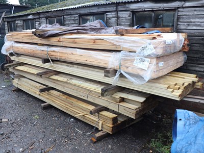 Lot 78 - Large stack of pressure treated long length...