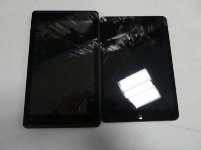 Lot 2298 - 2 tablets with broken screens for spares and...