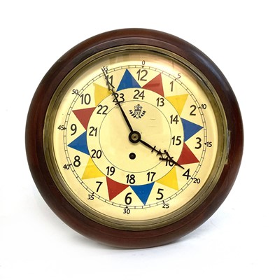 Lot 30 - A 20th century fusee wall clock, the circular...