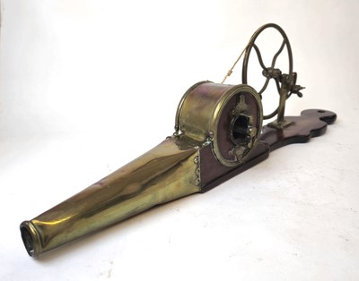 Lot 206 - A 19th century set of hand bellows with a hand-...