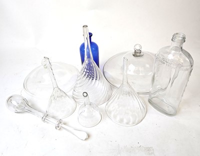 Lot 219 - A group of glass including two cloches, two...