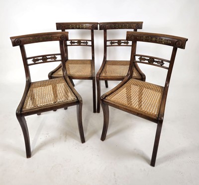 Lot 24 - A set of four 19th century rosewood, brass...