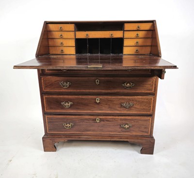 Lot 25 - A 19th century mahogany and satinwood banded...