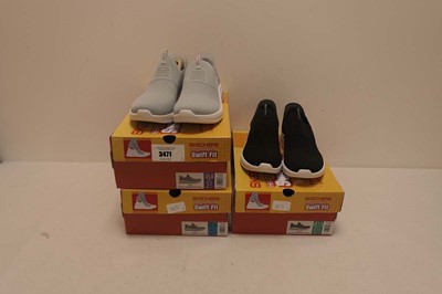 Lot 3 Pairs of sketchers sizes UK4.5, UK5 and UK7