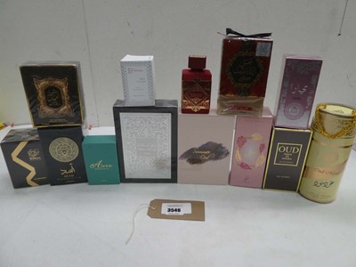 Lot 13 Arabian fragrances including Lattafa, Al...