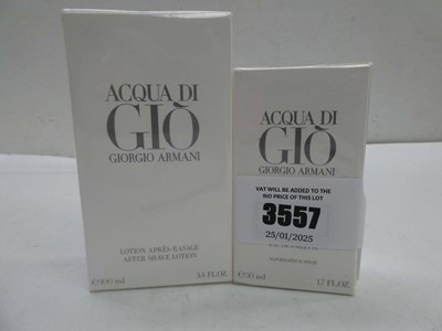 Lot Giorgio Armani Acqua Di Gio edt 50ml & After...