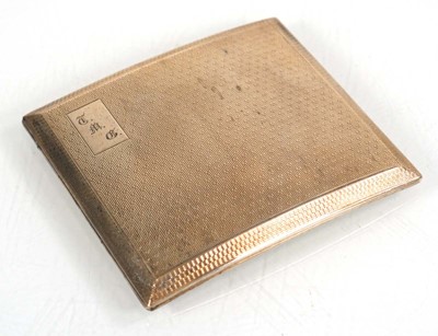 Lot 364 - A silver engine turned cigarette case of...