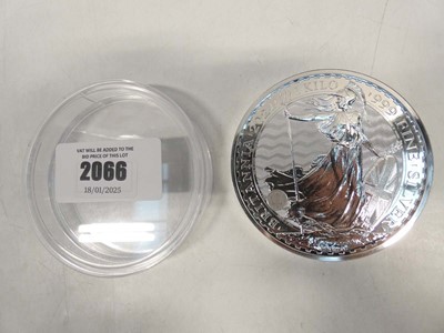 Lot 2066 - 2024 1KG .999 Fine Silver £500 Britannia with...