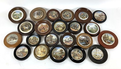 Lot 227 - A collection of twenty-two framed pot lids...