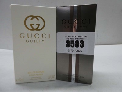 Lot Gucci Pour Homme edt 90ml & Gucci Guilty edp 50ml