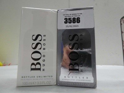 Lot Hugo Boss Bottled Aftershave lotion 100ml &...