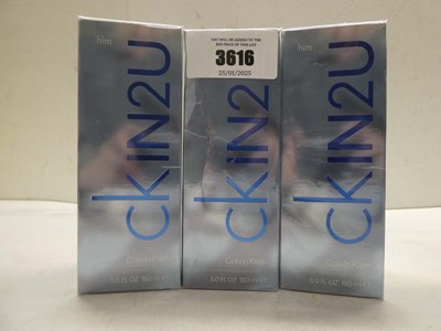 Lot 3 x Calvin Klein ckin2u Him edt 150ml