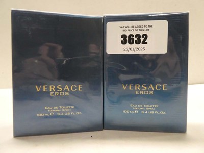 Lot 2 x Versace Eros edt 100ml