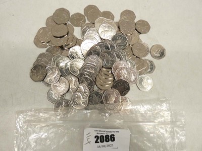 Lot 2086 - 114x 2006 St. Helena Ascension Turtle 50p coins