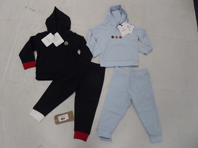 Lot Moncler multi logo tracksuit in light blue...