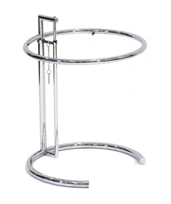 Lot 43 - A chromed side table frame, designed by Eileen...