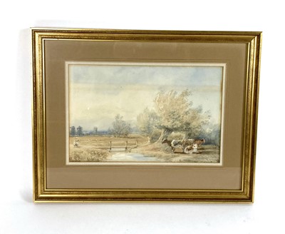 Lot 125 - Thomas Baker (1809-1864), Cattle in a field,...