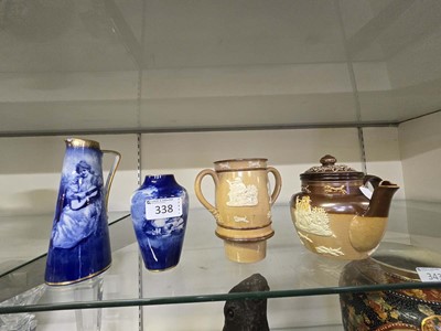 Lot 338 - Four Royal Doulton items to include blue...