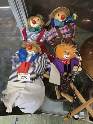 Lot 375 - Four wooden marionette puppets