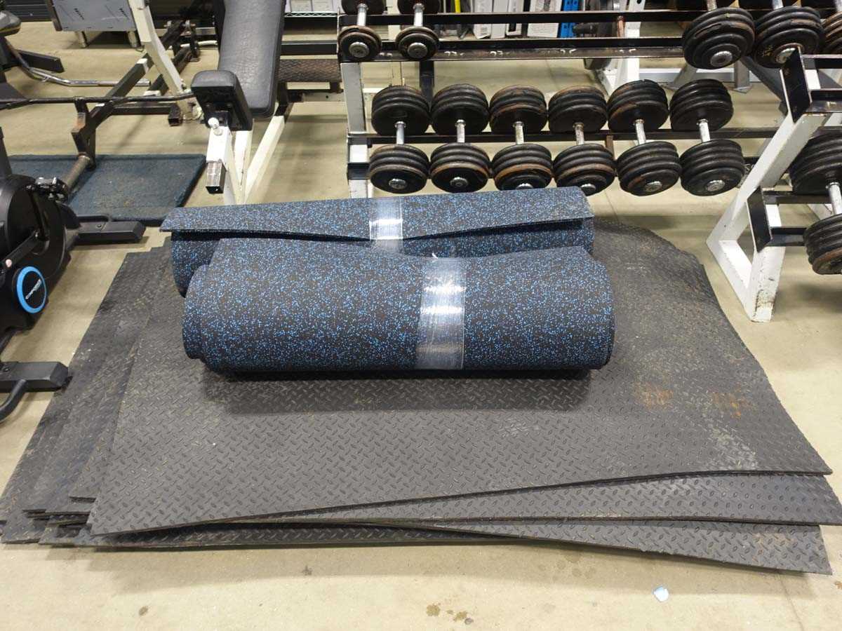 Lot 3011 - 13 heavy duty gym mats and 2 deadlift mats