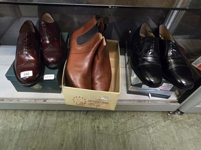 Lot 380 - Three boxed pairs of shoes consisting of UK...