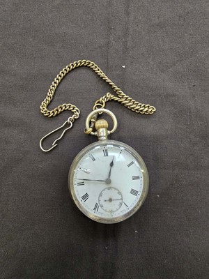 Lot 412 - A silver cased late 19th century pocket watch