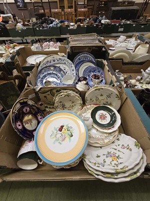 Lot 436 - Two trays of decorative ceramic ware to...