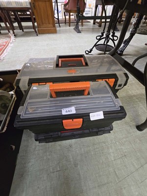 Lot 440 - Three PVC toolboxes