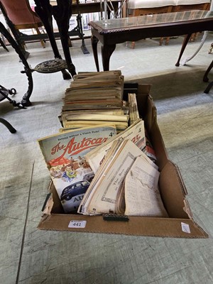 Lot 441 - A tray containing a quantity of old magazines '...