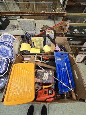 Lot 482 - Two trays of DIY tooling to include crafts set,...