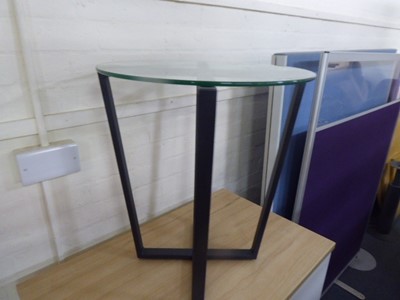 Lot 67 - 3 assorted circular top tables and 2 picture...