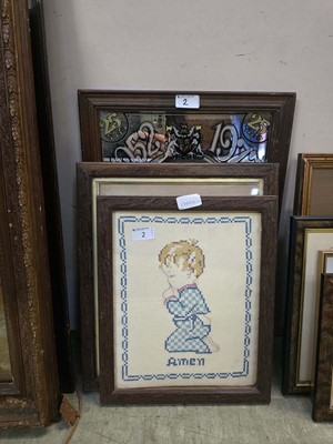 Lot 2 - A reproduction framed jubilee mirror together...