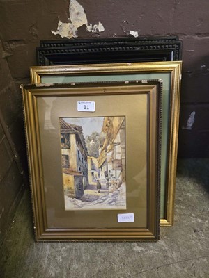 Lot 11 - A selection of four artworks on various...