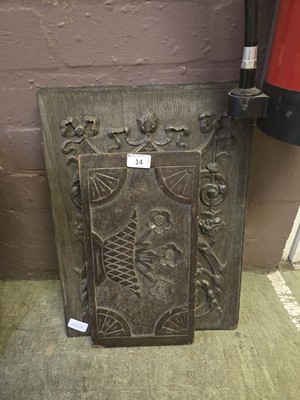 Lot 14 - Three carved oak plaques