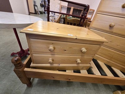 Lot 26 - A modern pine two drawer chest of drawers