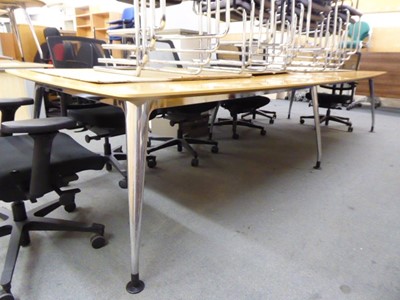 Lot 69 - 360cm Verco large boat shaped boardroom table...