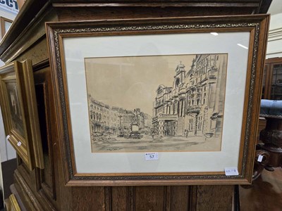 Lot 57 - A framed and glazed possible pencil drawing of...