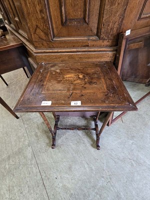 Lot 62 - A 19th century inlaid occasional table