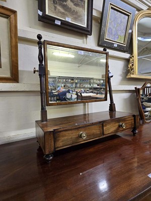 Lot 71 - A 19th century mahogany swing toilet mirror...