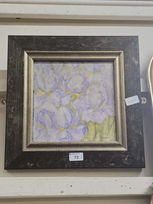 Lot 73 - A modern framed oil of still life, 'Bearded...