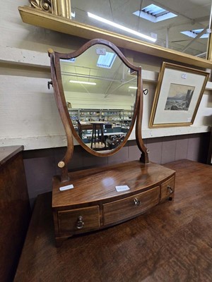 Lot 75 - A 19th century mahogany shield swing toilet...