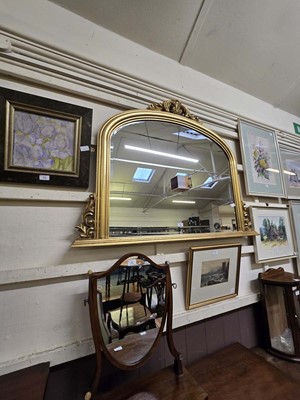 Lot 76 - A reproduction gilt painted over mantle mirror