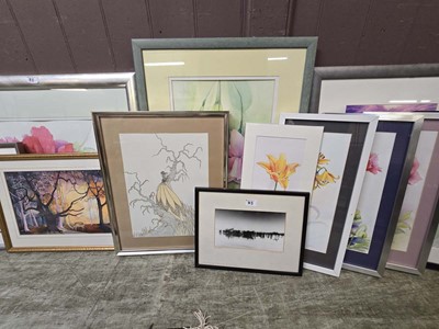 Lot 83 - A large quantity of framed artworks, mainly...