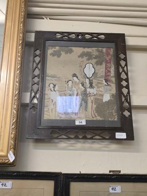 Lot 94 - A framed Japanese print of Geisha girls