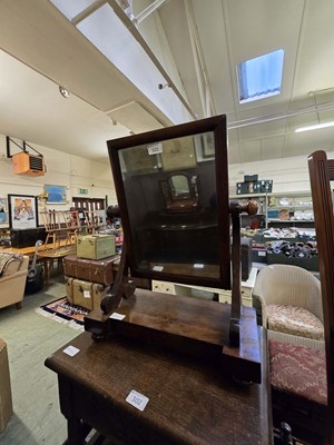 Lot 101 - A Victorian mahogany swing toilet mirror