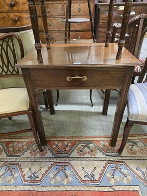 Lot 127 - A Victorian mahogany side table with single...