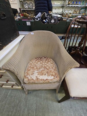 Lot 143 - A cream painted Lloyd Loom chair